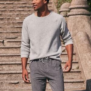 Marine‎ Layer Men's Sherpa Crew Pullover in Heather Grey Size XXL